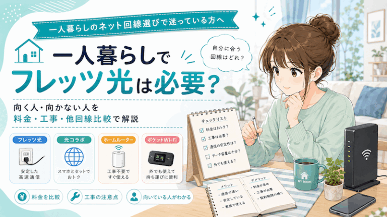一人暮らしでフレッツ光は必要か？