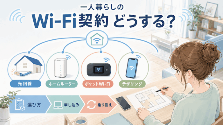 Wi-Fiの契約はどうする？一人暮らしの選び方・申し込み手順・乗り換え方法